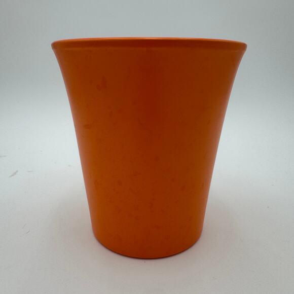 Vintage Orange Vase Made in Germany Flower Pot Flaired Top 6"x5.5" - Picture 3 of 9